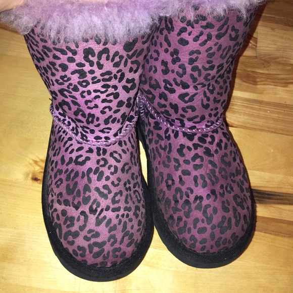 UGG Other - Used purple toddler Uggs - animal print